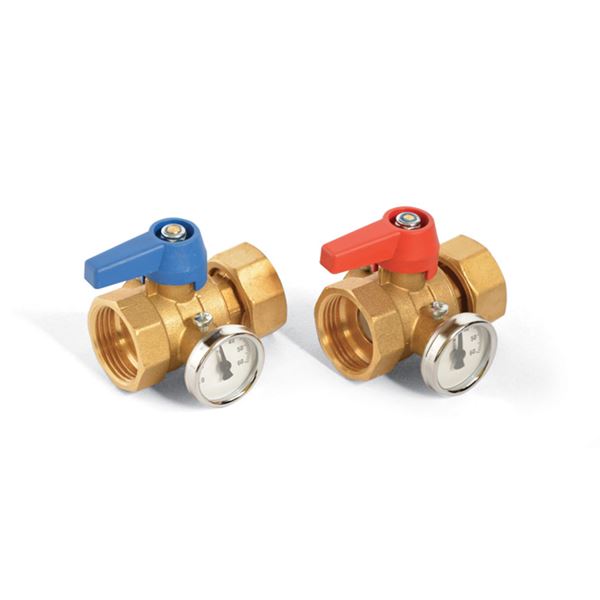 GT-KHT uzatvárací kohút 1" s teplomerom