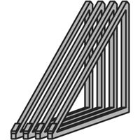 Stojan Aluflex na 3 kolektory TopSon na vodorovnú al.šikmú strechu