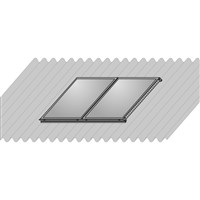 Súprava AluPlus na montáž 2 kolektorov na plechovú krytinu