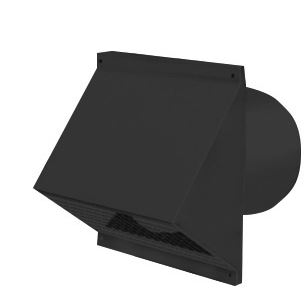 CWL kryt na stenu DN 180 mm čierny