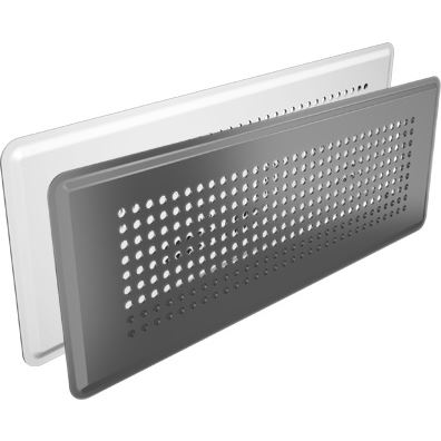 Podlahová mriežka kovová biela