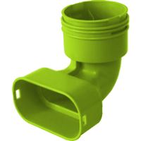 Adaptér 90° na přechod z kruhového DN75 na plochý kanál 50x100