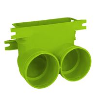 Adaptér 2x kruhový DN 75 na 1x plochý kanál 50X140