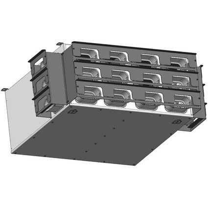 Rozvádzač vzduchu DN160, 2x9 hrdiel 50x100 s 5 viečkami