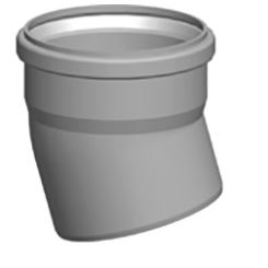 Koleno DN 160 z polypropylénu, 15° 