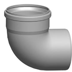 Koleno DN 315 z polypropylénu, 90° 