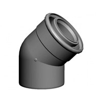 Koleno DN  80/125, 45°, biele, sada 2ks