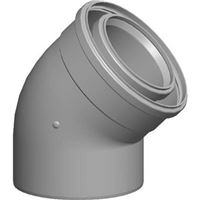 Koleno DN 110/160, 45° biele