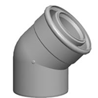 Koleno DN 60/100 , 45