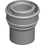 Redukcia z DN 100/60 na DN 80/125, biela