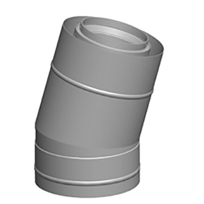 Koleno na fasádu DN 80/125, 15° 