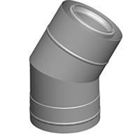 Koleno na fasádu DN 80/125, 30° 