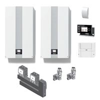 Kaskáda 2 závěsných kondenzačních kotlů CGB-2 75 s HV doleva