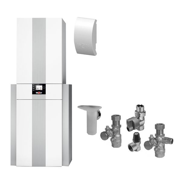 Zostava na vykurovanie a ohrev pitnej vody s kotlom s vrstveným zásobníkom vody CGS-2L-24kW