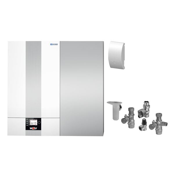 Zostava na vykurovanie a ohrev pitnej vody s kotlom s vrstveným zásobníkom vody CGW-2L-20kW