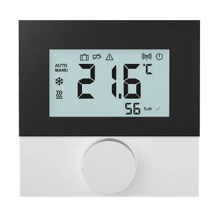 Prostorový  termostat ALPHA RDS 61011-N1, černobílý,bezdrátový, nástěnný digitální