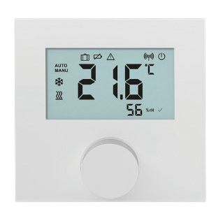 Prostorový  termostat ALPHA RDS 61011-N7, bílý, bezdrátový, nástěnný digitální