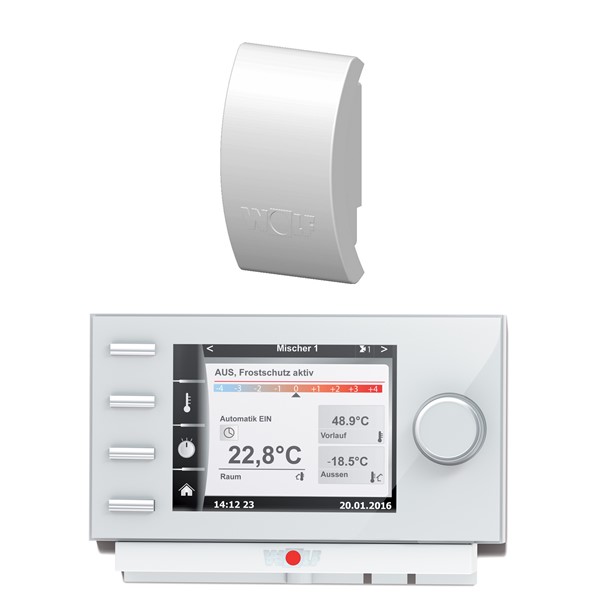 Ovládací modul BM-2 vrátane snímača vonkajšej teploty s rámčekom, biely