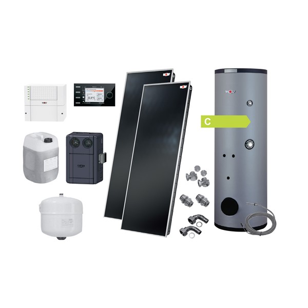 Solárna zostava - 2 kol.CFK-1,SEM-2 300l